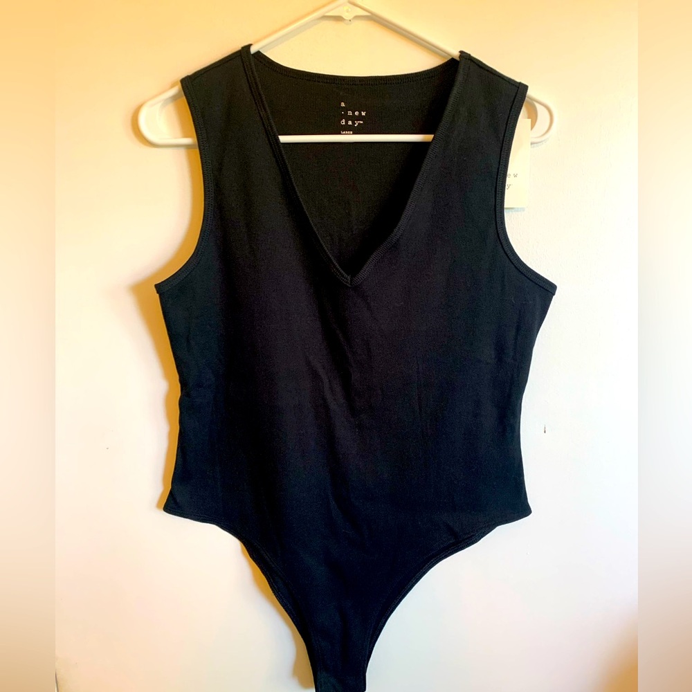 NWT, black bodysuit, size L